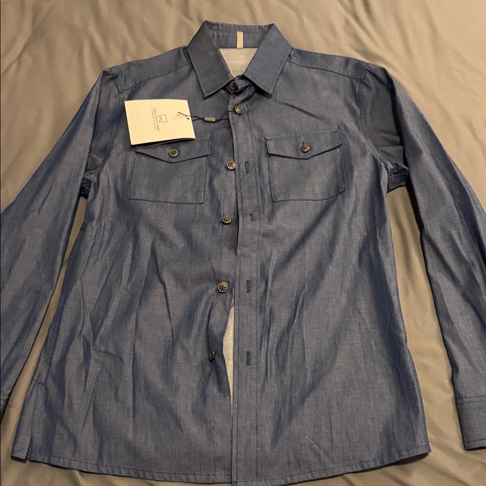 Calvin Klein Collection Blue Dress Shirt